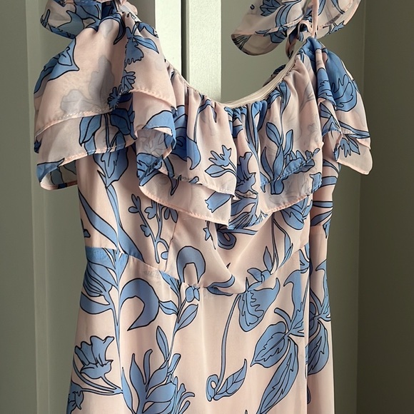 Lulu’s Adelaide Pink & Blue Floral Maxi Dress, worn once - Picture 5 of 11